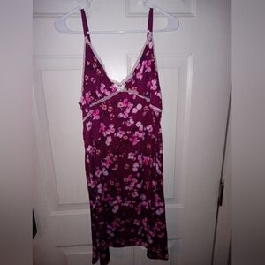Nanette Lepore Burgundy Floral Chemise